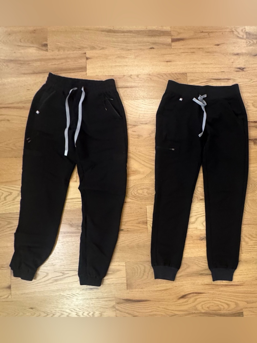 FIGS 2 pairs of different joggers black scrub pants sz XS